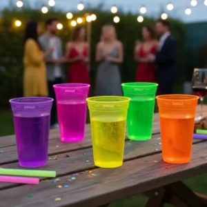 Copos Descartável Neon 550ML ou 770ML